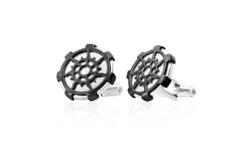 Two Tone Circles Stainless Steel Cufflinks