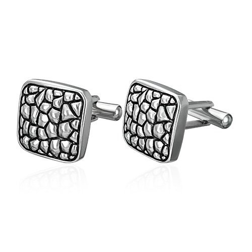 Modern Blister Style Stainless Steel Cufflinks