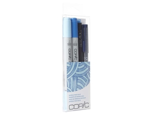 Copic Ciao 4pc Doodle Pack Blue marker set