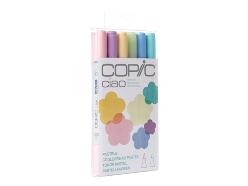 Copic Ciao 6pc Pastel Kit Colors 6 piece Marker Set