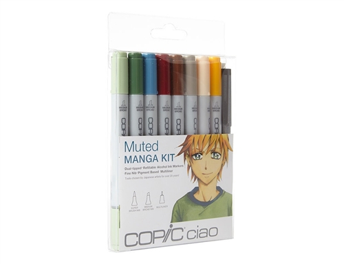 Copic Ciao Manga Kit - Muted Colors Marker Set