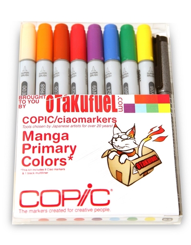 Copic Ciao Manga Kit - Primary Colors Marker Set [Otakufuel-Hineko set]