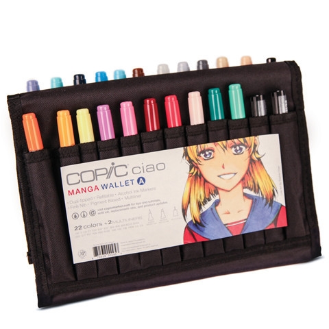 Copic Ciao Wallet Set A - 22 Colors + 2 Multiliners