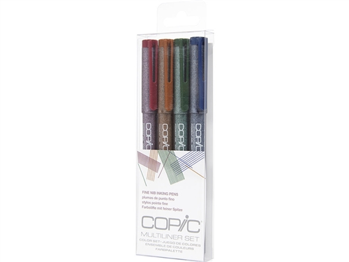 .Copic Multiliner Inking Pens 4 Piece 0.3mm COLOR Set