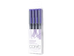 .Copic Multiliner Lavender Inking Pens 4 Piece Set [LAVENDER]