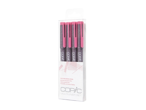 Copic Multiliner Inking Pens 4 Pc PINK Set