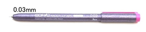 Copic Multiliner Pink 0.03mm Inking Pen