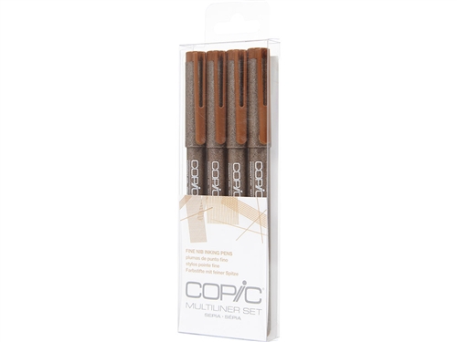 Copic Multiliner Inking Pens 4 Piece Sepia Set [SEPIA]