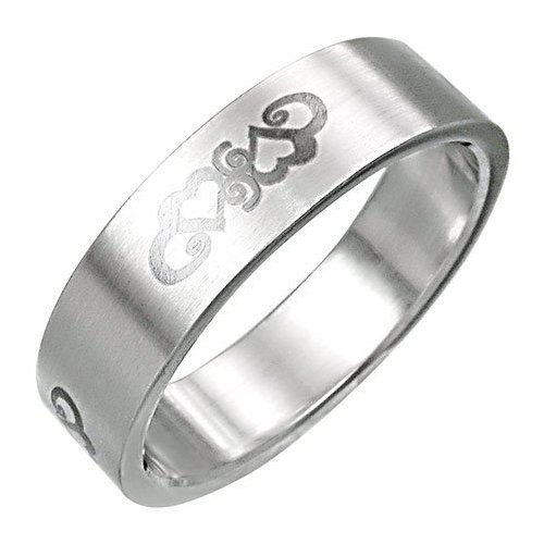 Two Hearts Promise Band Stainless Steel Ring-8