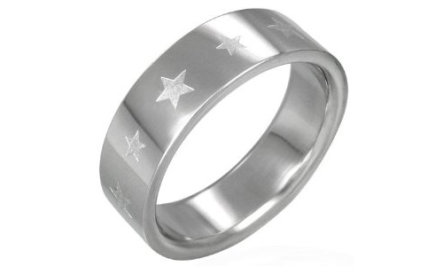 Stars Band Stainless Steel Ring-6
