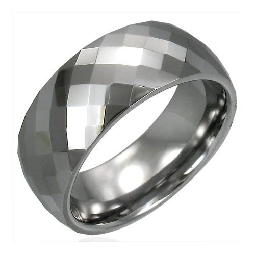 Diamond Cut Tungsten Carbide Ring