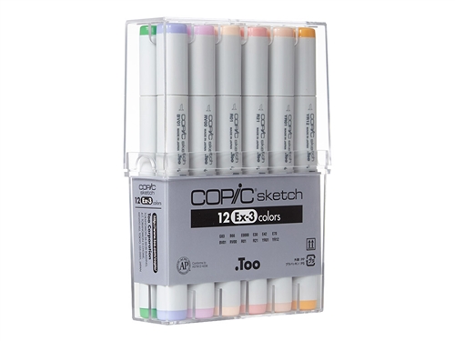 Copic Sketch Markers: 12 Color Set [EX-3]