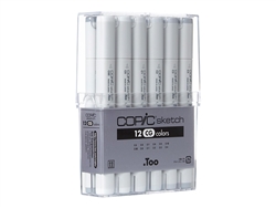 Copic Sketch Set of 12 Cool Gray Markers