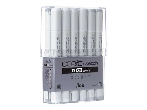 Copic Sketch Set of 12 Cool Gray Markers