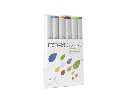 Copic Sketch Set of 6 Markers - Earth Essentials