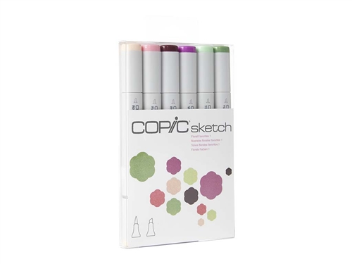 Copic Sketch Set of 6 Markers - Floral Favorites 1