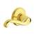 Schlage F Series F40V FLA 605 Privacy Lever, Mechanical Lock, Bright Brass, Metal, Residential, 2 Grade