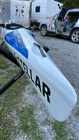 "IN STOCK IN LA", Stellar NEW PUFFIN 14' ADVANTAGE Sit-on-top Surfski Kayak WHITE Hull, BLUE Deck, WHITE Cockpit & Stripe