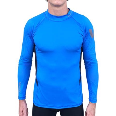 "SALE" NEW Vaikobi L/S UV Spandex Rash Top -CYAN, Buy at Paddle Dynamics