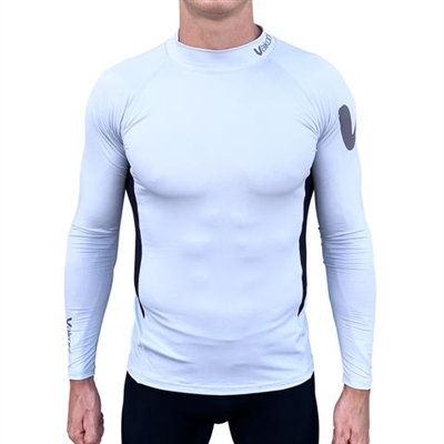 ** ON SALE ** NEW Vaikobi L/S UV Spandex Rash Top -Silver/Black