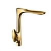 Hospitality Design Gold Tall Copper Single Handle Hotel Bathroom Sink Faucet