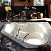 White Corner Contemporary 73 Gallons Bathroom Hotel Bathtub