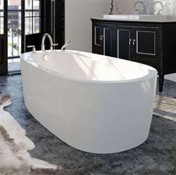 Single Bather Oval White 36" x 72" x 21" Bathroom Hospitality Bathtub 