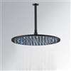 Fontana 20" matte black Round LED Rainfall Showerhead