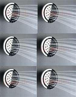 Fontana 6pcs Wall Mounted Big Massage Shower Body Jet Spray For Spa Bath & Shower Round G1/2"