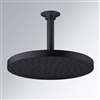 Fontana Creteil Round Rain Shower Head with MasterClean Spray Face in Matte Black Finish