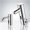 Platinum Commercial Automatic Temperature Control Thermostatic Sensor Tap with Matching Soap Dispenser