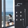 Hotel Showers Fontana Chrome Shower System Set With  Body Sprays and Hand Held Shower