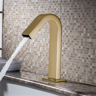 Fontana Commercial Brushed Gold Touchless Automatic Sensor Hands Free Faucet