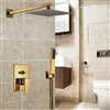 Fontana Brass Luxury Hotel Gold t Shower Set