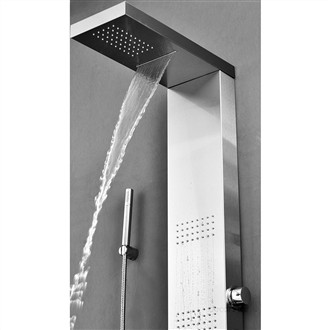 Alberni Stainless Steel Shower Panel with Massage Jets & Hand Shower