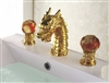 Leo Gold Dragon Faucet Deck Mount Bathtub Faucet