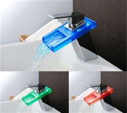 Fontana LED Glass Multiple Color Changed Bathroom Basin Sink Faucet