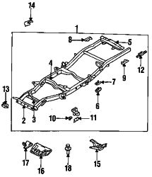 Mazda B2200  Splash pan fastener | Mazda OEM Part Number UB39-38-672