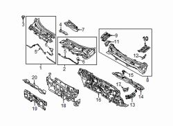 Mazda CX-3 Left Cowl panel support | Mazda OEM Part Number D09H-54-591