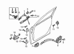 Mazda CX-3 Right Upper hinge | Mazda OEM Part Number KD53-58-210