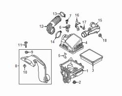 Mazda CX-9  Air inlet hose | Mazda OEM Part Number PY8W-13-221