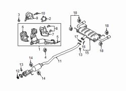 Mazda CX-9  Center muffler gasket | Mazda OEM Part Number PE23-40-305