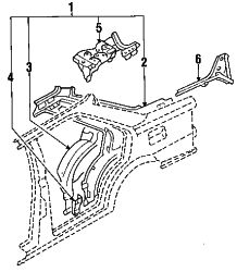 Mazda Protege Left Wheelhouse | Mazda OEM Part Number B607-71-150