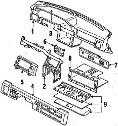 Mazda 929  Glove box | Mazda OEM Part Number HE22-64-161A