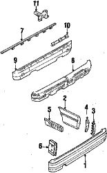 Mazda 929 Right Energy absorber | Mazda OEM Part Number HF85-50-223