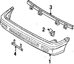 Mazda MPV Right Bumper cover bracket | Mazda OEM Part Number LA83-50-0G0A