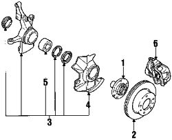 Mazda MPV Right Hub assy | Mazda OEM Part Number LA12-33-06XC