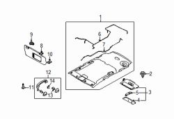 Mazda CX-9 Left Sunvisor | Mazda OEM Part Number TDY2-69-320