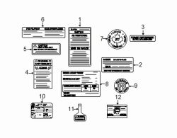 Mazda RX-8  Caution label | Mazda OEM Part Number FE01-69-C31A