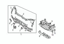 Mazda RX-8  Radiator support | Mazda OEM Part Number FF14-53-100